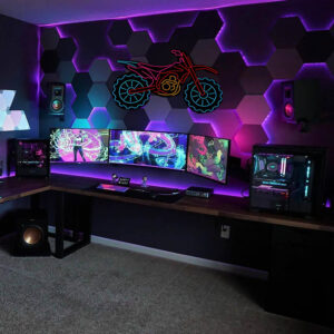 چراغ دیواری نئون طرح موتور